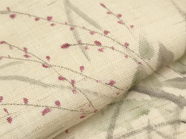 平和屋着物*夏物 九寸名古屋帯 手描き 夏虫 麻 逸品 CABJ5609tx