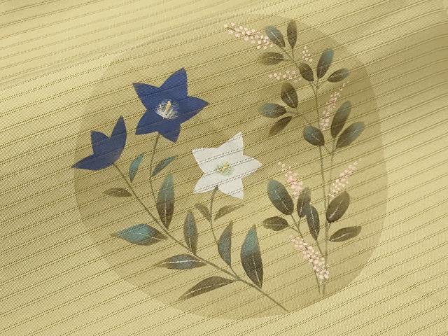 平和屋着物*夏物 絽塩瀬 九寸名古屋帯 手描き 花丸文 金彩 正絹 逸品 CABJ5614tx