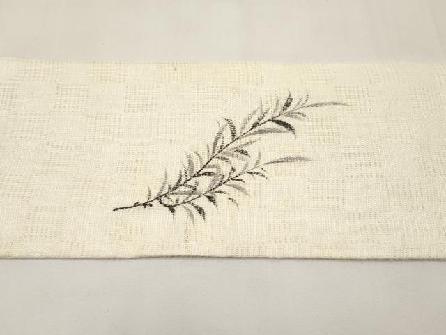 平和屋着物*夏物 九寸名古屋帯 手描き 燕 麻 逸品 CABJ5617tx
