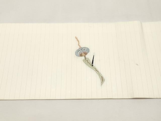 平和屋着物*夏物 九寸名古屋帯 総刺繍 風鈴 金魚 CABJ5619tx