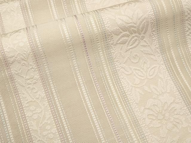 平和屋着物*夏物 本場筑前博多織 八寸名古屋帯 枝花間道 正絹 逸品 CABJ5624tx