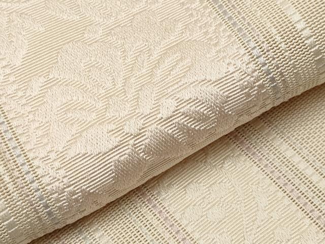 平和屋着物*夏物 本場筑前博多織 八寸名古屋帯 枝花間道 正絹 逸品 CABJ5624tx