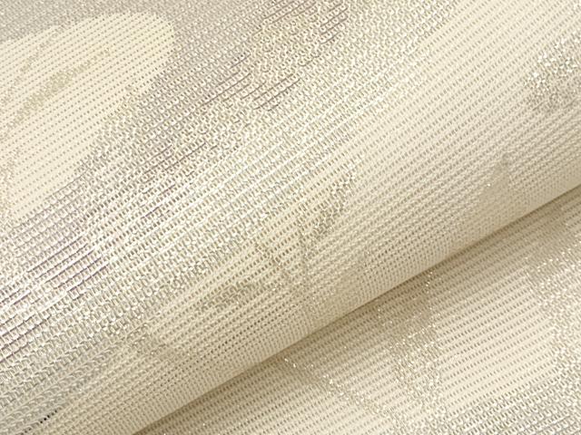 平和屋着物*夏物 六通柄袋帯 流水枝花文 銀糸 正絹 逸品 未使用 CABJ5644tx