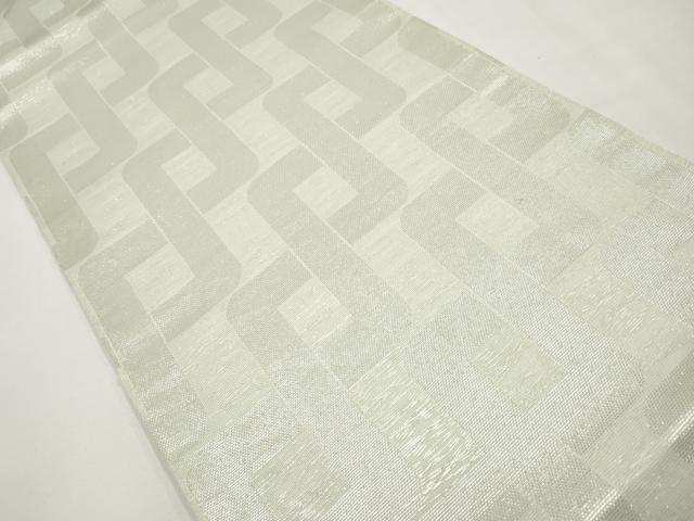 平和屋着物*夏物 全通柄 本袋帯 抽象文 銀糸 正絹 逸品 CABJ5645tx