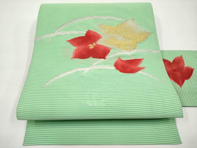 平和屋着物*夏物 八寸名古屋帯 絽綴れ 桔梗 金銀糸 正絹 逸品 CABJ5653tx