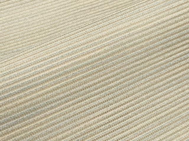 平和屋着物*夏物 八寸名古屋帯 絽綴れ 横縞 銀糸 正絹 逸品 CABJ5654tx