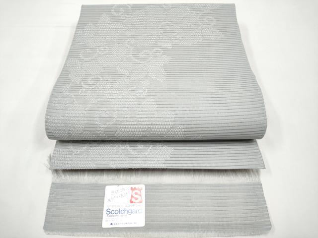 平和屋着物*夏物 八寸名古屋帯 絽綴れ 唐草文 潤色 反端付き 正絹 逸品 CABJ5660tx