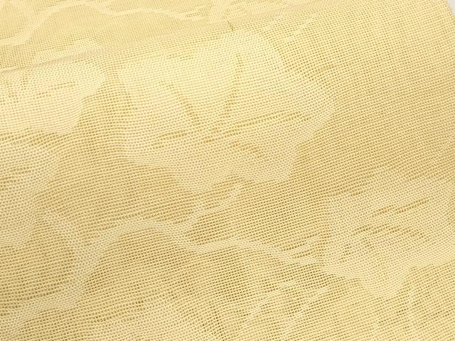 平和屋着物*夏物 八寸名古屋帯 枝楓文 蜂蜜色 正絹 逸品 未使用 CABJ5672tx