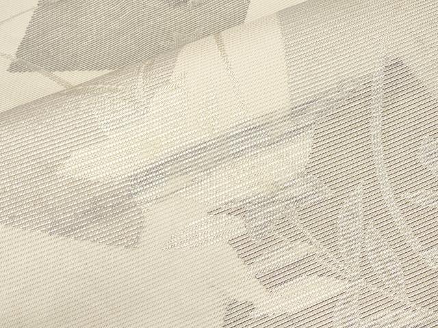 平和屋着物*夏物 六通柄袋帯 色紙重ね草花文 銀糸 正絹 逸品 CABJ5676tx