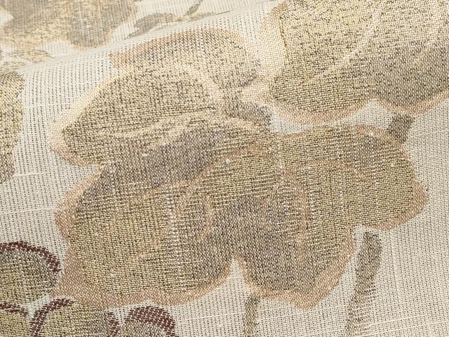 平和屋着物▽六通柄袋帯 スリーシーズン 春夏秋 葡萄蔦の葉文 金糸 正絹 逸品 CABJ5688tx