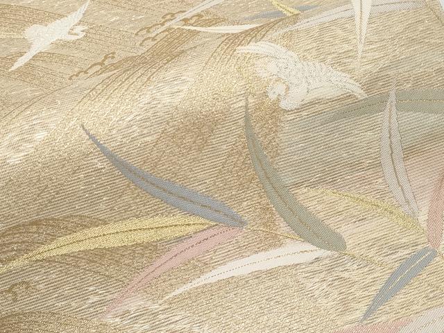 平和屋着物*夏物 六通柄袋帯 一声二声 金銀糸 正絹 逸品 CABJ5692tx
