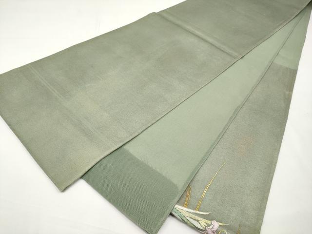平和屋着物*夏物 太鼓柄袋帯 総刺繍 駒刺繍 八ツ橋 金糸 正絹 逸品 CABJ5695tx