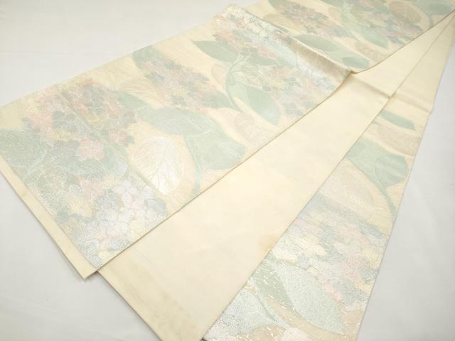 平和屋着物*夏物 六通柄 本袋帯 紫陽花 銀糸 正絹 逸品 CABJ5697tx