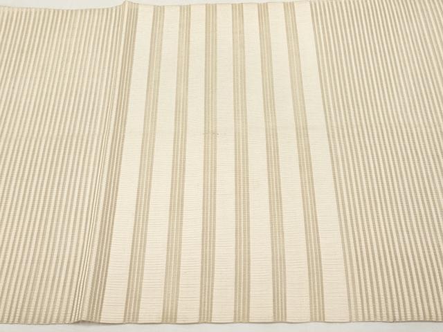 平和屋着物*夏物 八寸名古屋帯 絽綴れ 横段文 丁子色 正絹 逸品 CABJ5720tx