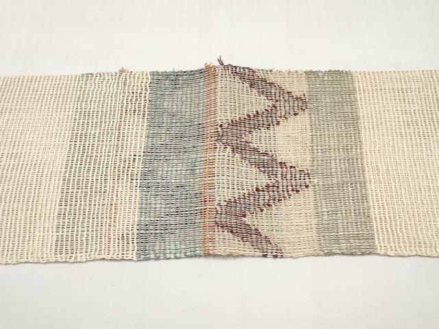 平和屋着物*夏物 八寸名古屋帯 横段文 正絹 逸品 CABJ5744tx