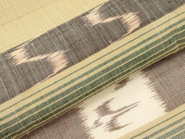 平和屋着物*夏物 本場琉球絣 夏琉球 九寸名古屋帯 横段絣文 正絹 逸品 CABJ5757tx