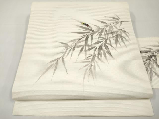 平和屋着物*夏物 九寸名古屋帯 作家物 手描き ホタル 正絹 逸品 未使用 CABJ5766tx