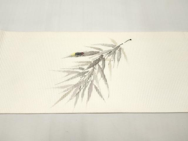 平和屋着物*夏物 九寸名古屋帯 作家物 手描き ホタル 正絹 逸品 未使用 CABJ5766tx
