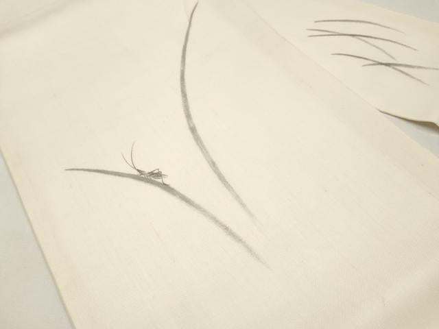平和屋着物*夏物 九寸名古屋帯 作家物 手描き 夏虫 正絹 逸品 CABJ5778tx