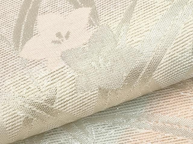 平和屋着物*夏物 西陣 六通柄袋帯 桔梗 銀糸 証紙付き 正絹 逸品 未使用 CABJ5808tx