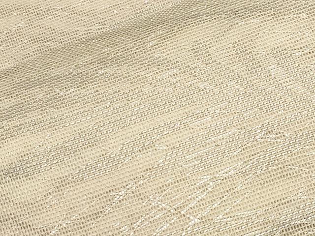 平和屋着物*夏物 六通柄袋帯 草木文 銀糸 正絹 逸品 CABJ5819tx