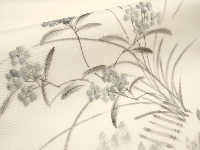 平和屋着物*夏物 九寸名古屋帯 作家物 手描き 草花文 正絹 逸品 未使用 CABJ5837tx