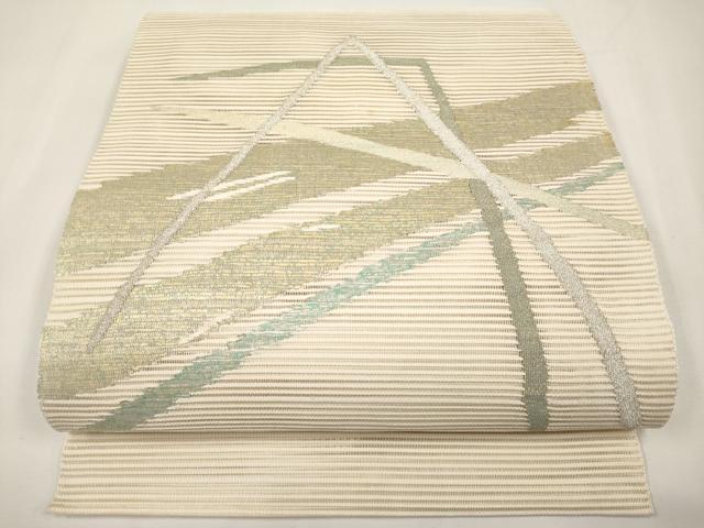平和屋着物*夏物 八寸名古屋帯 絽綴れ 抽象文 金銀糸 正絹 逸品 CABJ5845tx
