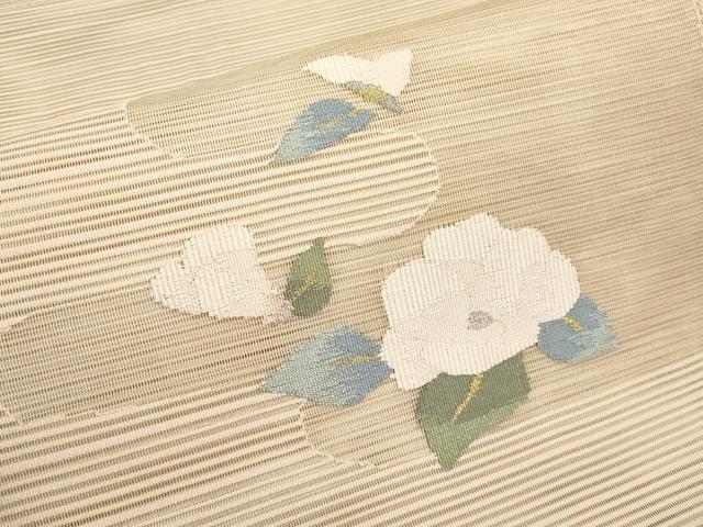 平和屋着物*夏物 八寸名古屋帯 絽綴れ 枝花文 金銀糸 正絹 逸品 CABJ5851tx