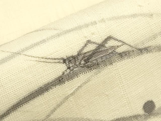 平和屋着物*夏物 九寸名古屋帯 作家物 手描き 夏虫 麻 逸品 CABJ5863tx