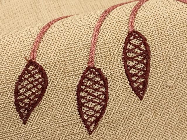 平和屋着物*夏物 九寸名古屋帯 総刺繍 枝花文 CABJ5875tx