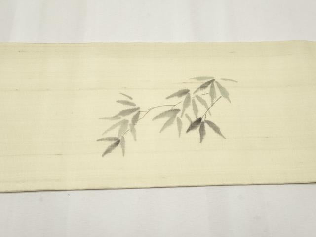 平和屋着物*夏物 九寸名古屋帯 作家物 手描き 雀 正絹 逸品 CABJ5879tx