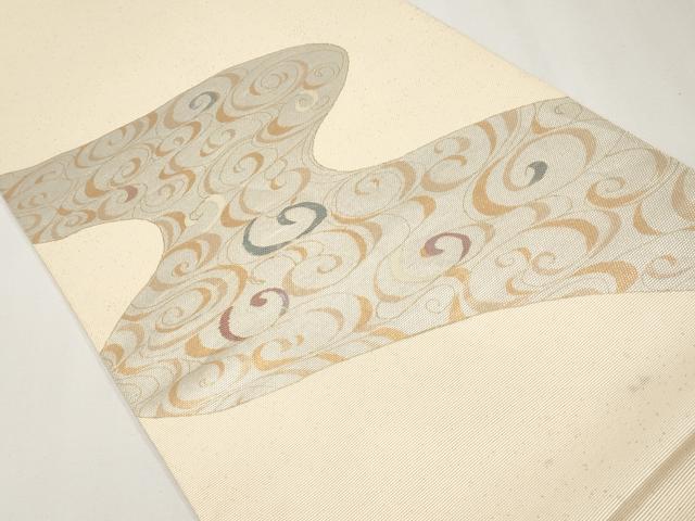 平和屋着物*夏物 太鼓柄袋帯 螺鈿箔 光琳水 金銀彩 正絹 逸品 CABJ5902tx
