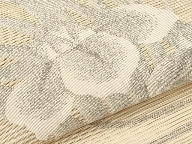 平和屋着物*夏物 八寸名古屋帯 絽綴れ 八ツ橋文 銀糸 正絹 逸品 CABJ5906tx