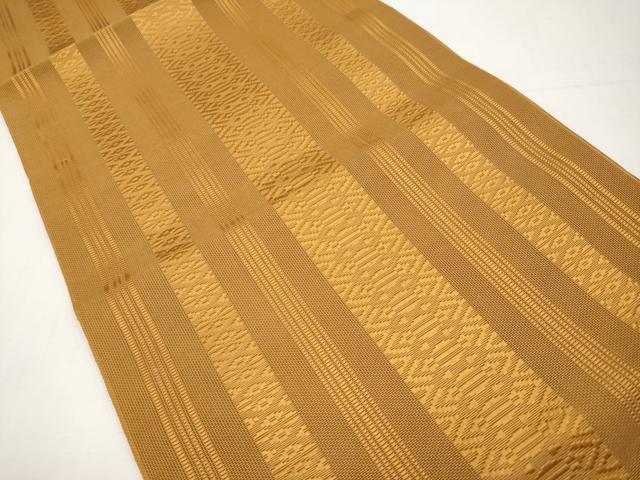 平和屋着物*夏物 本場筑前博多織 八寸名古屋帯 紗献上 狐色 正絹 逸品 未使用 CABJ5909tx