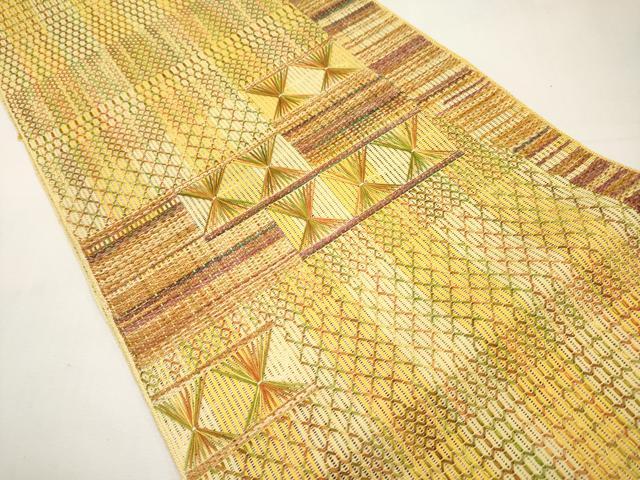 平和屋着物*夏物 八寸名古屋帯 抽象文 正絹 逸品 未使用 CABJ5913tx