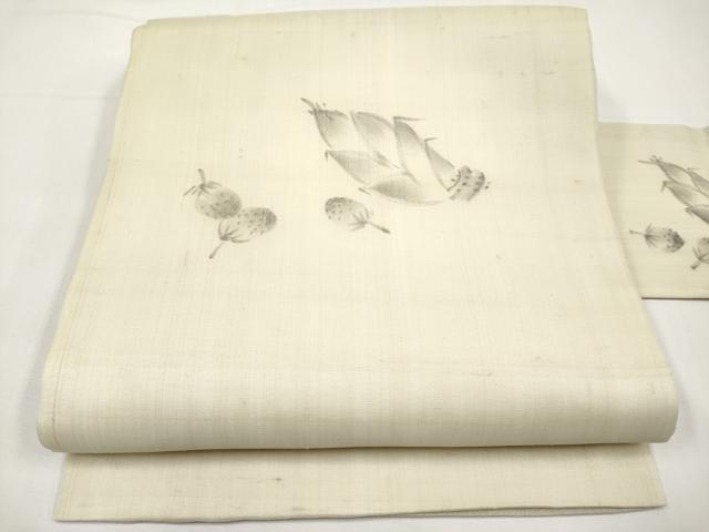 平和屋着物*夏物 九寸名古屋帯 作家物 手描き 成り物 正絹 逸品 CABJ5917tx
