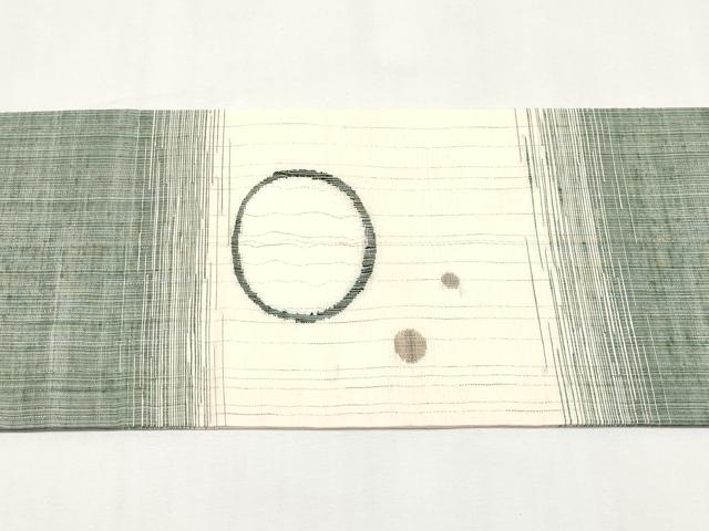 平和屋着物*夏物 西陣 宮階織物 宮繍苑 里葉 九寸名古屋帯 アメンボ 金銀糸 正絹 逸品 CABJ5919tx