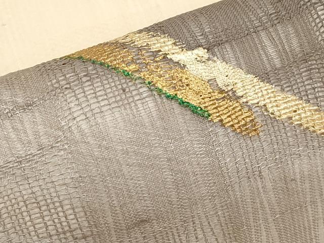 平和屋着物*夏物 九寸名古屋帯 抽象文 金彩 正絹 逸品 CABJ5935tx