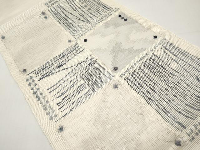 平和屋着物*夏物 八寸名古屋帯 色紙文 正絹 逸品 CABJ5938tx