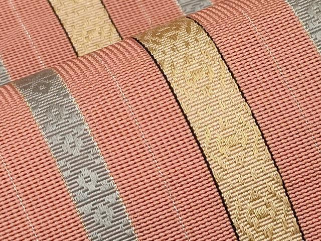 平和屋着物*夏物 本場筑前博多織 八寸名古屋帯 紗献上 正絹 逸品 CABJ5972tx