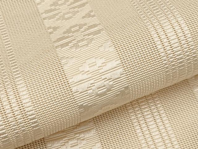 平和屋着物*夏物 本場筑前博多織 八寸名古屋帯 紗献上 肌色 正絹 逸品 CABJ5981tx