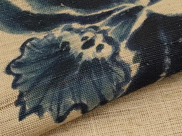 平和屋着物*夏物 八寸名古屋帯 手描き 百合 自然布 逸品 CABJ5997tx
