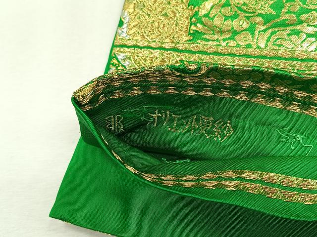 平和屋着物◎西陣 服部織物謹製 六通柄袋帯 オリエント更紗 金銀糸 正絹 逸品 CABJ6011yk