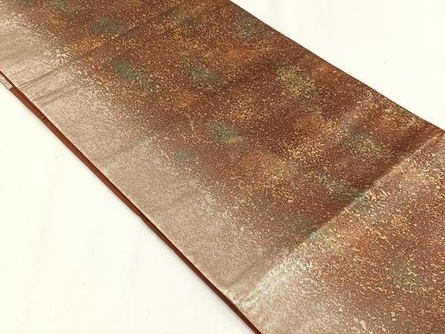 平和屋着物◎六通柄袋帯 霞文 引箔 正絹 逸品 未使用 CABJ6029yk