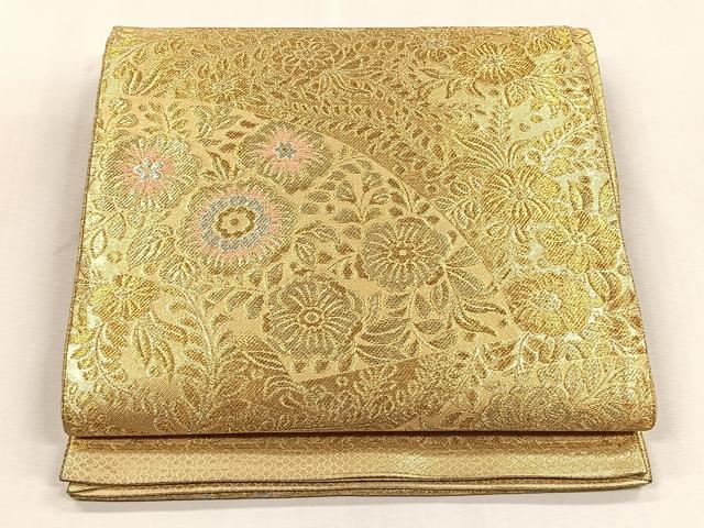 平和屋着物◎佐賀錦 六通柄袋帯 辻が花 金銀糸 正絹 逸品 CABJ6061yk