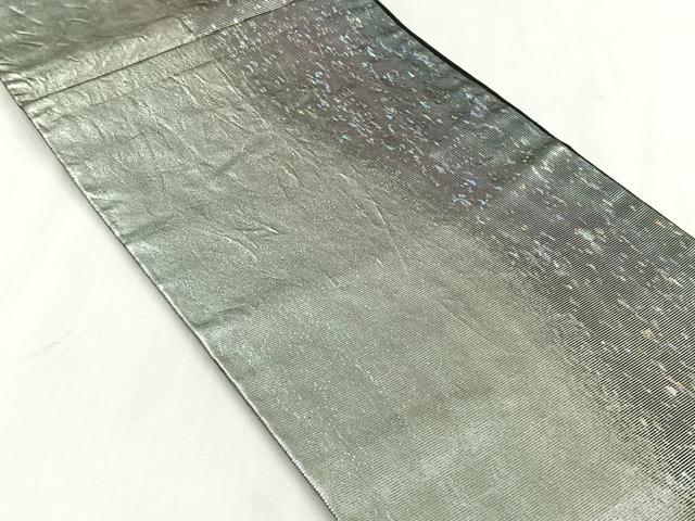 平和屋着物◎六通柄袋帯 霞文 銀糸 正絹 逸品 CABJ6103yk