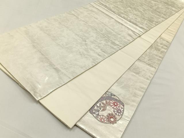 平和屋着物◎中国三大刺繍 総相良刺繍 太鼓柄袋帯 鈴 舞花文 正絹 逸品 CABJ6153yk