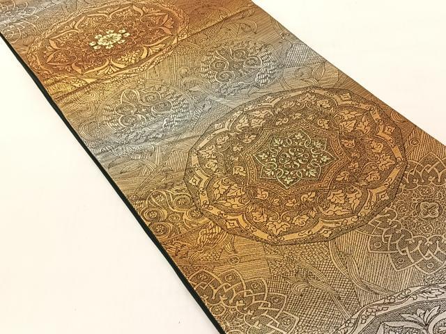 平和屋着物◎六通柄袋帯 花唐草文 金銀糸 正絹 逸品 CABJ6241yk
