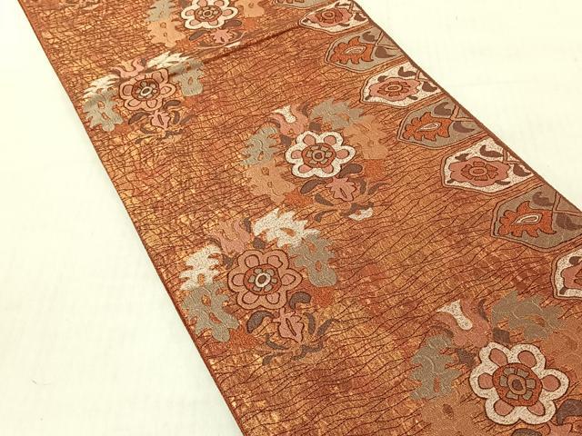 平和屋着物◎六通柄袋帯 彩華 金糸 正絹 逸品 CABJ6306yk