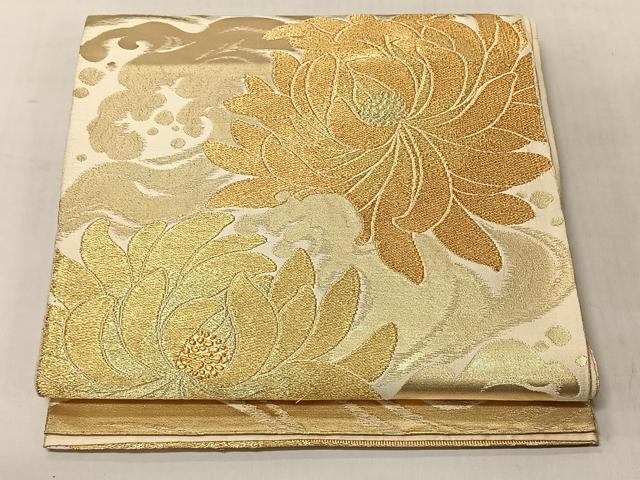 平和屋着物◎六通柄袋帯 乱菊 金糸 正絹 逸品 CABJ6332yk